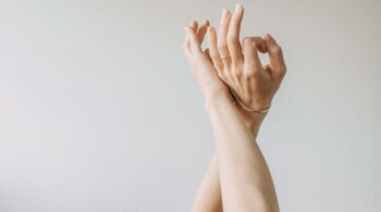 a woman stretching her arms